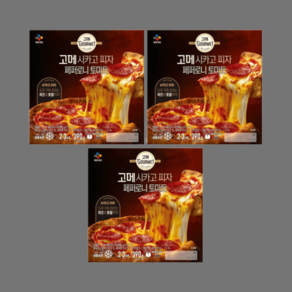 CJ 고메 페퍼로니토마토 시카고피자 390g, 3개