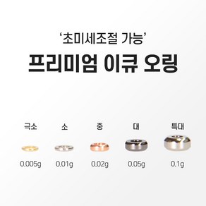 민물 채비 프리미엄 이큐오링!, 소 - 0.01g, 1개