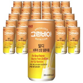 정식품 그린비아 알디 200ml 비투석 신장질환자 저단백 영양식 30캔, 1박스