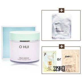 오휘 클리어 사이언스 텐더 마사지 크림 230ml 기획세트 (CNP 카밍 마스크 + 더후 공진향 폼 or CNP 수프리머시 폼 2ml 1매 증정)