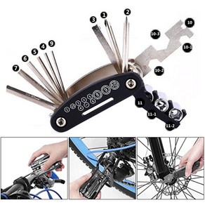 자전거 수리키트 공구세트 펑크 수리세트 육각렌치 드라이버 G110, G110 수리킷세트, 1개