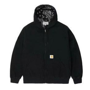 carhartt wip 반다나 재킷 커플 carhartt 캐슈 플라워 리버서블 후드 캔버스 재킷