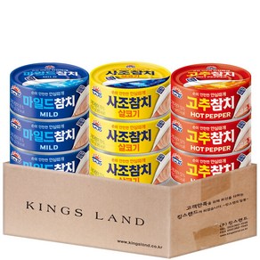 사조 참치 (살코기150g 3+마일드150g 3+고추135g 3), 1세트, 150g