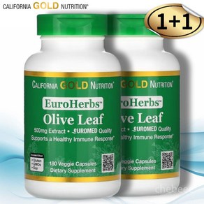 CGN 올리브잎 추출물 500mg 180캡슐 2병 Olive Leaf, 2개, 180정