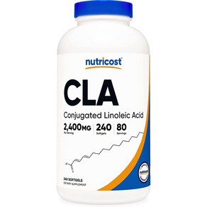 뉴트리코스트 CLA 2 400mg 소프트젤 글루텐 프리, 240정, 1개