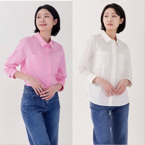 [지센] 여성 면100 투포켓 셔츠(색상2종) LCWSP223