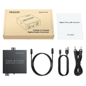 뮤직리시버 pozo 디지털 오디오 변환기 광학 toslink-동축 및 동축-광 spdif toslink 양방향 스위치 분배기, pst148, 1) PST148, 1개