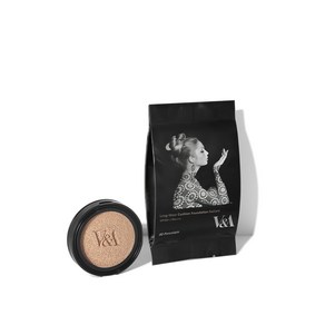 V&A Beauty 롱 웨어 쿠션 파운데이션 래디언트 리필 15g, 롱웨어 래디언스 쿠션 00 포슬린 리필, 1개