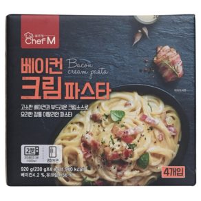 쉐프엠 베이컨 크림파스타 230g x 4입