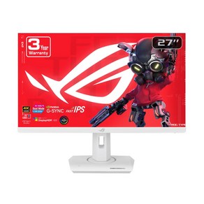 ASUS ROG STRIX XG27UCG-W - Dual Mode 4K 160Hz o FHD 320Hz Fast IPS HDR USB-C 화이트 27인치 게이밍 모니터, 68cm