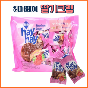 헤이헤이 딸기맛 크림, 4개, 500g