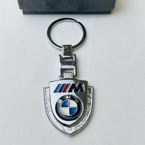 BMW 금속 엠블럼 실드 스타일 키링 실버 자동차 액세서리 패션 선물 m e90 g26 e60 e46 f10 f30 e39 e36, 01 bmw dun kou, 한개옵션1