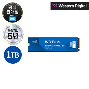 [공식판매점] WD Blue SN5000 M.2 NVMe SSD, 1TB