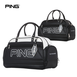 [정품] PING 핑 스포티 G4 보스턴백 남여공용 골프가방 골프화 분리 수납, 화이트/블랙
