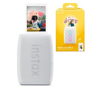 (FUJIFILM) instax mini Link3 INS MINI LINK3 C WHITE 후지 필름 체키 스마트 폰 프린터, 1개, 상세페이지 참조