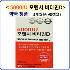 포텐시 비타민D 5000IU 90캡슐 3개월분 캐나다