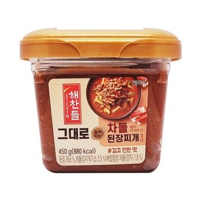 해찬들 그대로 끓여먹는 차돌 된장, 450g, 1개