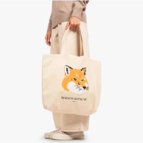 메종키츠네 폭스 에코백 Maison Kitsune Fox Tote Bag 2colo