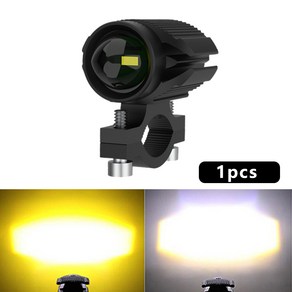 오토바이 Led 라이트 램프 장거리 12-80V 듀얼 컬러 흰색 / 호박색 범용 보조 스포트라이트 안개등 용 추가 LED 헤드 라이트