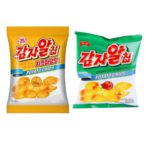 영양제과 감자알칩 세트 치즈마요맛 10개 + 매콤한 볶음고추장맛 10개 (총20개) 카사바칩 불량식품 스윙칩, 27g