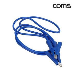 [BD999] Coms 악어 클립 케이블 1m 2선 Blue DIY, 1개