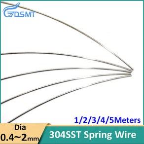 스테인레스 스틸 스프링 와이어 CS 0.4 0.5 0.6 0.7 0.8 1/1 1 미터 2 3 4 5 A2 304 2/1.3/1.5/1.8/2mm, 1.0mm, 2 metes, 1개