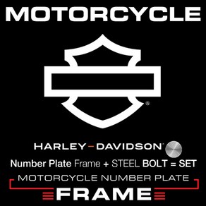 할리 데이비슨 바이크 번호판가드＋번호판볼트 MFMC13 HARLEY DAVIDSON 3LINE ＋ BOLT, D14, 1개