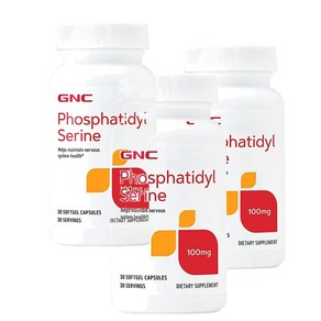 지엔씨 포스파티딜세린 100mg GNC Phosphatidyl Seine, 30정, 3개