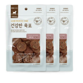 굿데이 강아지 건강한 육포 칩 간식, 참치, 100g, 9개