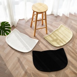 (국산)욕실 주방 화장실 고양이 하트 타원형 워셔블 발매트 7칼라 40 x 60 cm 1개, 모던블랙, 3.타원형 40 x 60 cm