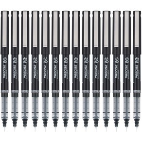 Pilot Pecise V5 Capped Liquid Ink Rolling Ball Pens Exta Fine Point 0.5 mm Black Pack of 14, 1개, 검은색