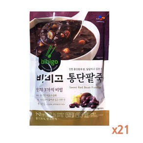 CJ 비비고통단팥죽 420g, 21개