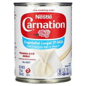 Canation Milk 증발된 저지방 2% 우유 12 fl oz (354 ml) 3팩, 3개, 354ml