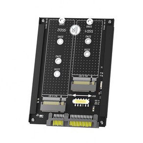 Double M.2 NGFF SSD에서 SATA 3.0 어댑터 카드 변환기 M.2 SATA 확장 카드, 1개