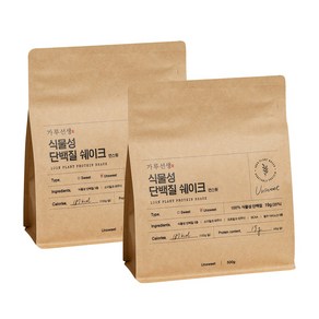 가루선생 식물성 단백질 언스윗 500g, 2개