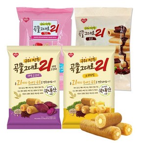 [곡물그대로21] 크리스피롤 4봉 세트 (오리지널+자색고구마+딸기+초코), 1개, 150g