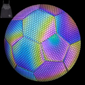 VITALO 야광축구공 빛 반사광 축구공 조기축구공 야간축구공 5호 (PGN짐쌕가방 지급), OPTION02_레인보우