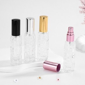 슈리팜 새지 않는 향수 공병 스프레이 유리병 10ml, 2개, 블랙