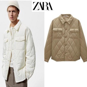 자라옴므 남성 신사복 퀼팅 코튼 패딩 셔츠 자켓 ZARA 3컬러