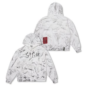 STIGMA Dity Washed Ovesized Hoodie White