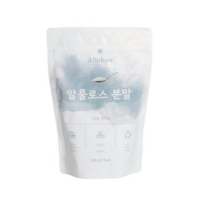[저칼로리 천연감미료] 100% 알룰로스 분말 가루 설탕 대체, 1개, 500g