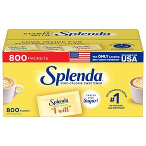 SPLENDA 제로 칼로리 감미료 밸류 팩 800 카운트 패킷, 1개