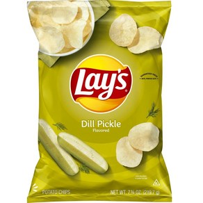 [미국직배송]레이즈 피클맛 감자칩 1개x219.7g Lay's Potato Chips Dill Pickle Flavo, 1개, 219.7g