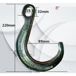 후크 포인트 링 와이드 마우스 롱 단조 합금강 호이스트 크레인, 1303-003, 1개