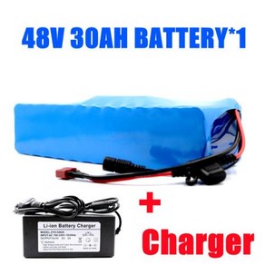 18650 13S3P 48V 30Ah 30000mAh 리튬 이온 배터리 팩 BMS 및 750 v 충전기와 1000w 54.6 w 전자 자전거 전기 자전거 스쿠터, 1개