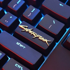 사이버펑크 2077 CYBERPUNK 2077 커스텀 키캡 키 캡 기계식 키보드 알루미늄 합금 금속 게이밍 미니 키보드