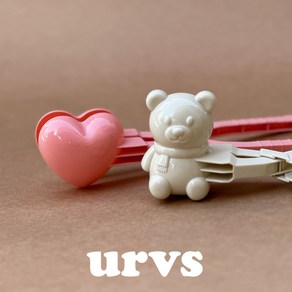 urvs 스노우볼메이커 미니 세트 곰돌이집게 하트집게 SET