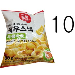 오늘좋은 새우스낵 (두툼바삭), 10개, 80g