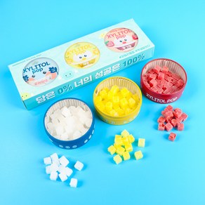 자일리톨팝 사탕 캔디 무설탕 3가지 맛있는 맛 선물세트, 1세트, 210g