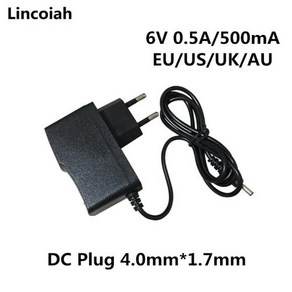 1pcs 6V 500MA AC DC 전원 어댑터 충전기 OMRON M2 M3 M7 M10 M6 M6W 혈압 모니터, 4.6V 0.5A AU 4.0-1.7MM